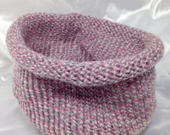 Snood girl size pink, 20% worsted wool