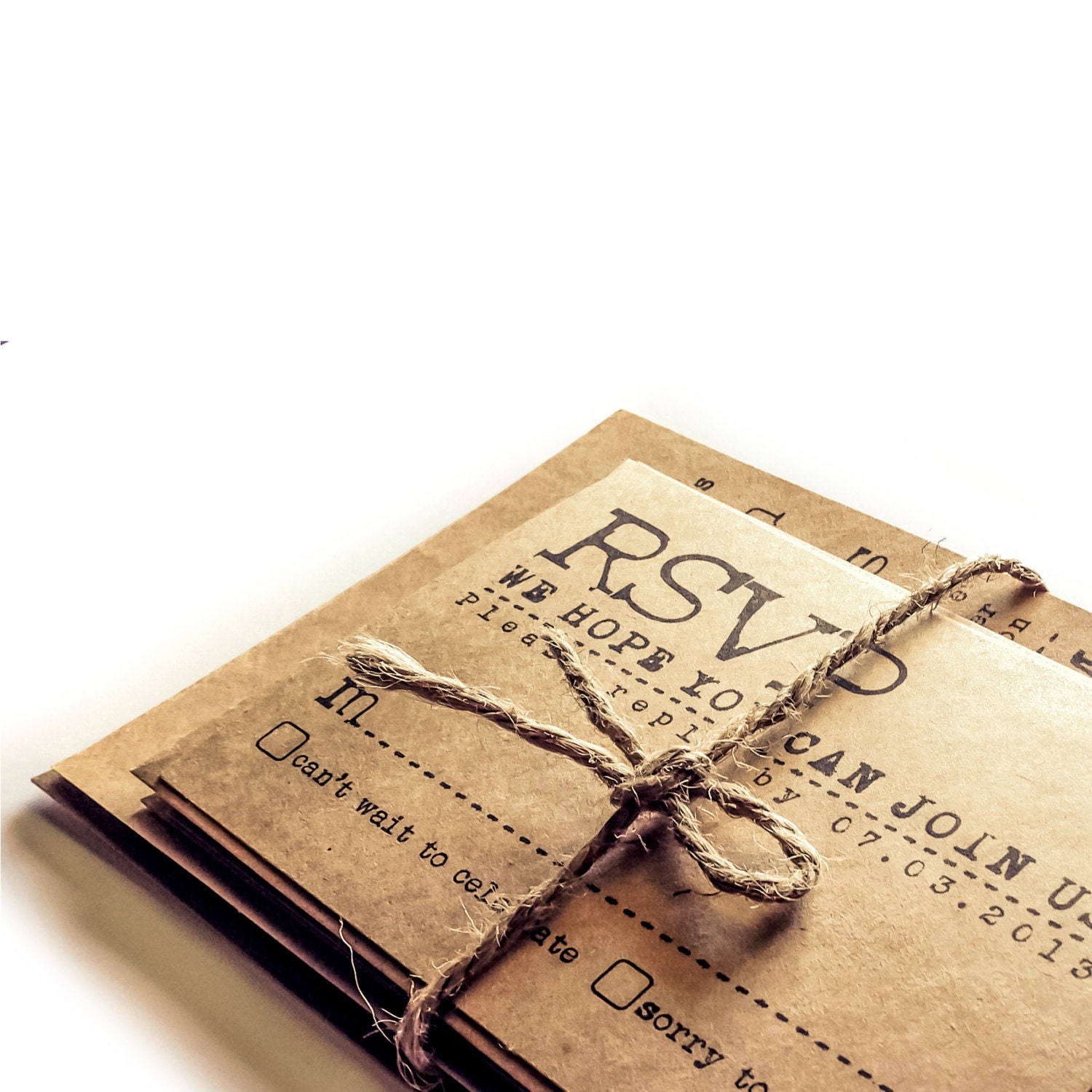 Typewriter Wedding Invitation Set KRAFT Paper Vintage Typewriter Wedding Invitation Set KRAFT Paper Vintage