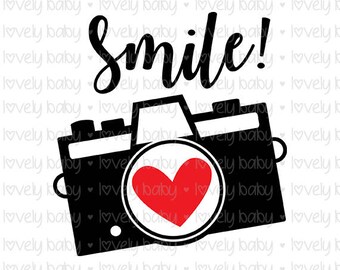 SMILE PHOTO, Baby SVG, Baby Shirt, Cuttable File, dxf, eps, jpg, png, svg, Baby Girl, Baby Boy, Cricut, Silhouette, Instant