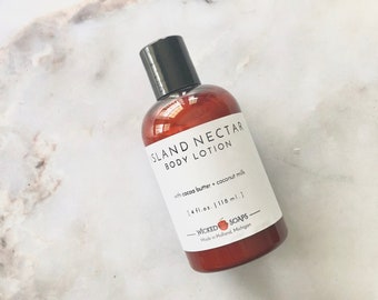 ISLAND NECTAR Body Lotion | Cocoa Butter Lotion | Coconut Milk Body Lotion | Body Cream | Moisturizer | Vegan Lotion | Skincare