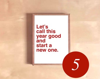 Funny Holiday Card Set - Funny Christmas Cards - Boxed Holiday Cards - Funny Holiday Gift - Let's call this year good and start a new one.