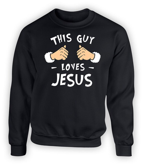 Funny Christmas Gifts This Guy Loves Jesus Sweater Religion