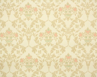 1930s Vintage Wallpaper by the Yard - Antique Victorian Style Damask