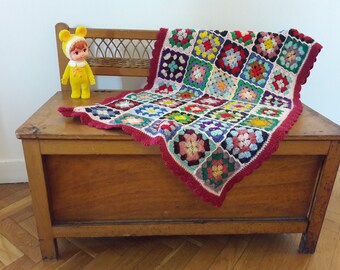 Small vintage crochet blanket