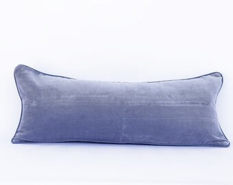 Gray cushion cover 12 x 28 in., velvet cushion, throw cushion, pillow cover, decorative pillow, cushion, cushion 30 x 70 cm.