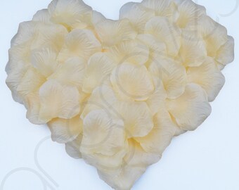1000 Silk Rose Petal Flower Confetti Engagement Celebration Wedding Decoration (Caramel Cream)