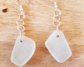 Sea Glass Earring - seaglass sea-glass pair