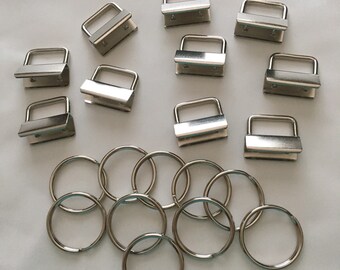 10 Key Fob Hardware with Key Rings