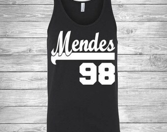 Shawn Mendes 98 Jersey Tank Unisex Ladies V-Neck Tank Long Sleeve Trending Shawn Mendes Crush Shawn Mendes Bae Pop Singer Boycrush