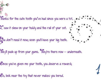 Toothfairy Treasure Hunt and Note