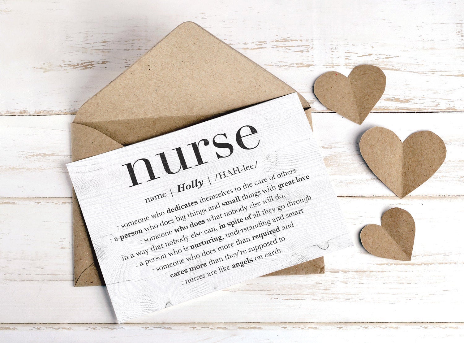 Nurse Card Personalized Gift for Nurse Nurse Appreciation