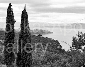 Photo print "Corfu view with Pontikonisi" (1990, film) -photograph