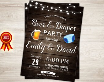 diaper party invites