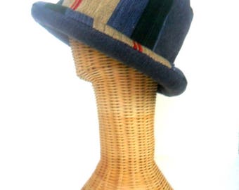 Bucket Hat Boho Hat Hippie Hat Hipster hat Bohemian hat Sun Hat gift, Rolled brim Summer Hat