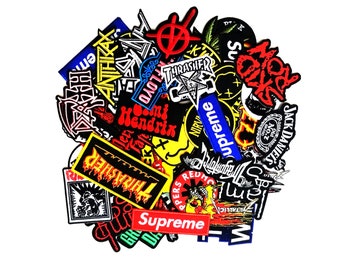 Wholesale Heavy Metal Rock Punk Music Band Embroidered Sew Iron On Patch Applique Random