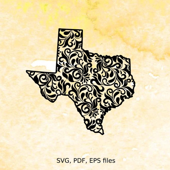 Download Texas state SVG pfd eps cutting files for silhouette svg