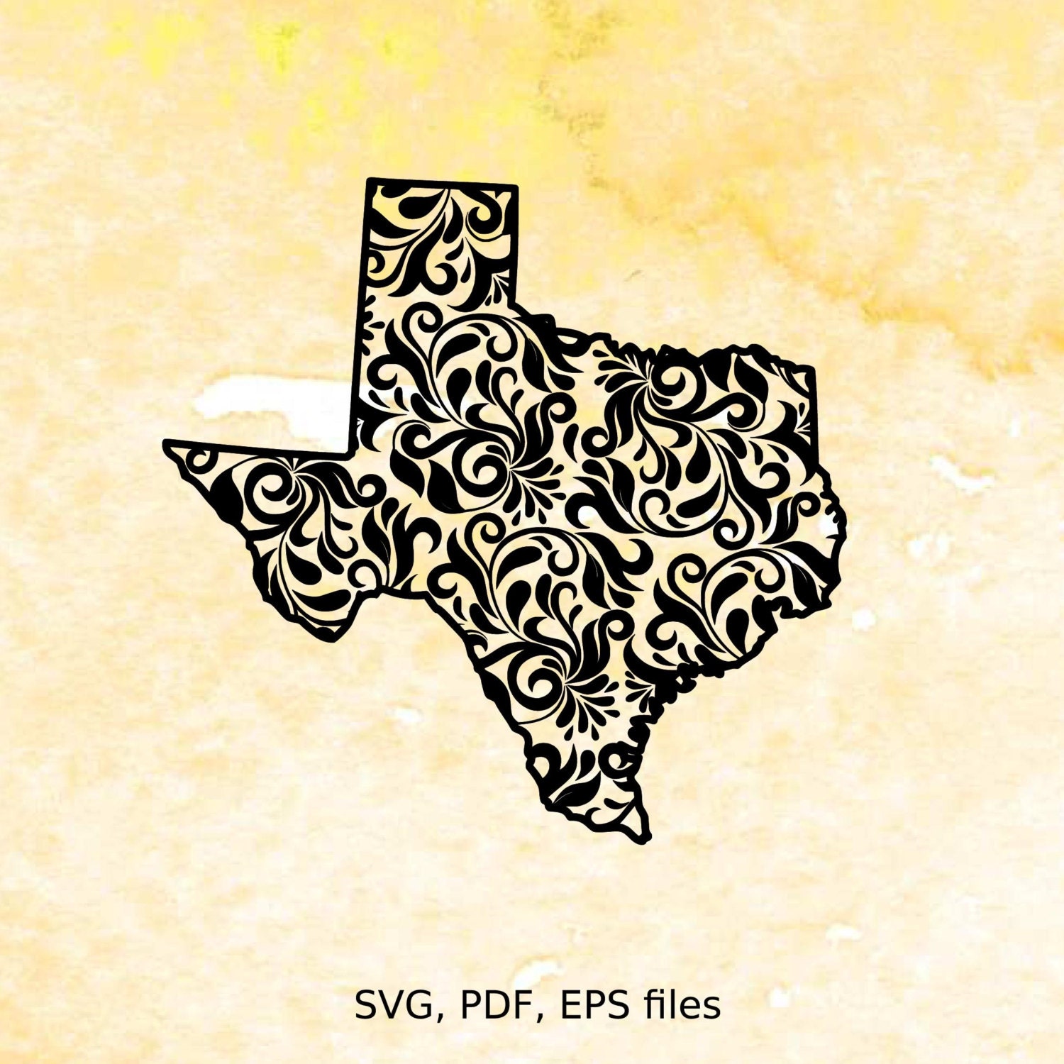 Texas state SVG pfd eps cutting files for silhouette svg