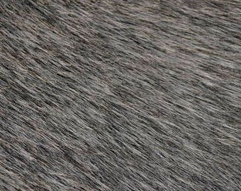 Fabric Fur artificial FU 10 dark gray | Per Metre