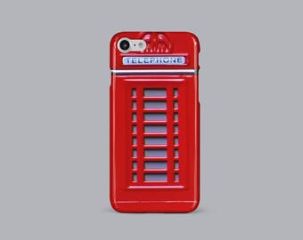 London Telephone Booth Iphone Case - Case Apple iPhone 5 cover Case Iphone SE case iPhone 6s case iPhone 6 plus case iPhone 7 case Red Art