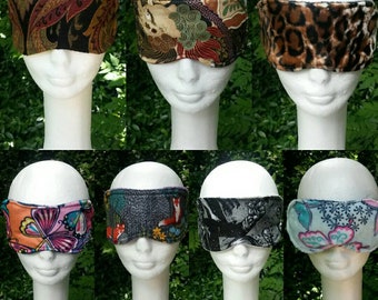 Sleep Mask Blindfold Weighted/Scented/ Heating OVERSIZED Organic, Mulberry Silk, Cotton, Satin, Brocade Your choice with filling