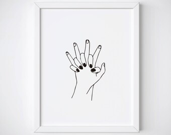 Hand Hold Print Gift For Boyfriend Girlfriend Couple Wall Art Hand Hold Print Gift For Boyfriend Girlfriend Couple Wall Art