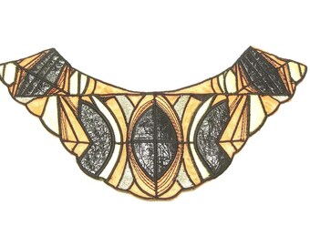 Vegan Patent Leather Embroidery Applique