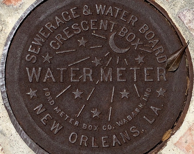 New Orleans Water Meter Art Print Poster NOLA Louisiana