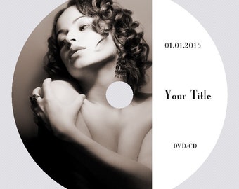 Printing directly on DVD Cd disc. DVD label Design. Your image & Text on top of the Disc. Custom made design.
