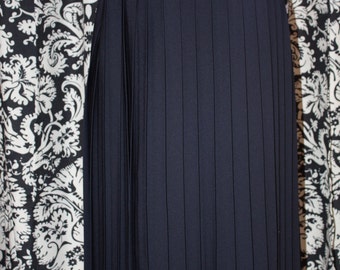 Vintage 1980's - 90's Navy Pleated Skirt; Item #332-SK
