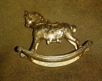 Vintage Max factor Rocking Horse Solid Perfume Compact