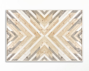 Wood Wall Art ~ Large Wall Art ~ Wooden Wall Art ~ Wooden Wall Art Large ~ Geometric Wood Wall Art ~ White Wood Wall Art ~ Modern Wall Art