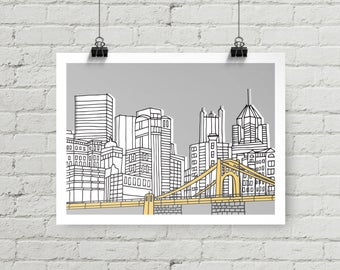 Pittsburgh Skyline - Giclee Print
