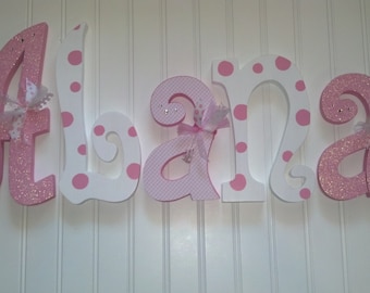 Hanging nursery letters nursery letters baby girl nursery