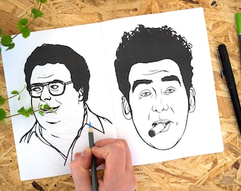 Seinfeld Colouring Book, colouring pages, george costanza, larry david, adult colouring book, coloring book