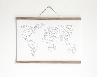 artprint incl. magnetic poster frame A1, Click-on-FRAME, wood hanger