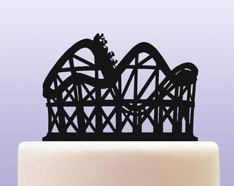 Acrylic Roller Coaster Fairground Cake Topper