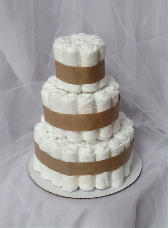 4 tier diaper diy cake Diaper Plain Yourself Cake Cake It DIY Diaper UNDECORATED Do