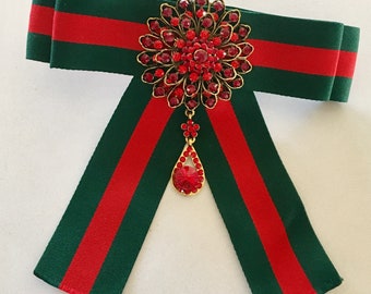 Green and Red - Gucci Inspired Bowtie