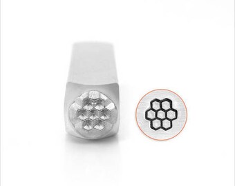 Honeycomb Metal Stamp 6mm ImpressArt Steel Stamping Tool for Hand Stamping Jewelry and Leather - AA189