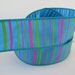 Multicolor Spring Ribbon Wired 1 1/2" inch wide Pink Blue Green Stripe Ribbon Party Decor Gift Basket Wreath Ribbon Wrap Home Decor lr043