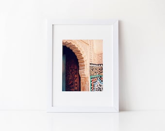 Moroccan Photography: MoroccanDoorway Print, Moroccan Decor, Morocco Photos, Marrakesh, Marrakech, Moroccan Art, Moroccan Architecture
