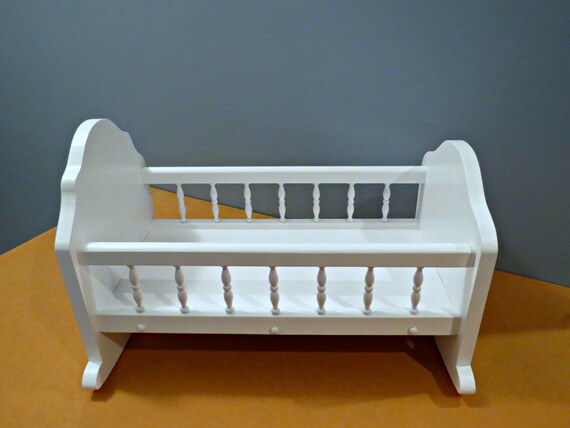 wooden doll cradle bedding