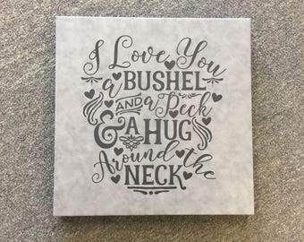 14x14 Leather Wall Decor