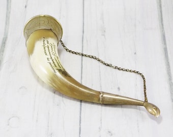 Vintage cup celtic accessory for men carved horn drinking cup table horn village Medieval wedding decor Viking drinking horn for wine gift