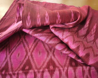 Antique vintage Lao Thai textile - asian tribal textile - antique silk sarong- old silk weaving - Isan Lao old silk intricate weaving