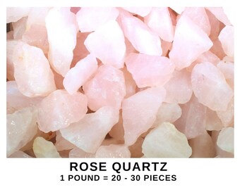 1 LB ROSE QUARTZ | Rough Rose Quartz Crystal | Bulk Crystals | Wholesale Crystal | Healing Crystal | Healing Stones | Pink Quartz | Jewelry