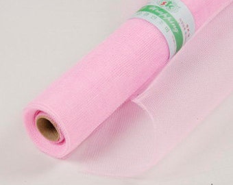 Rosy Pink Floral Mesh Wraps 21in x 10yd Poly Mesh Roll, Flower Wrap Bouquets, Gft Wrap Mesh, Rosy Pink Mesh Wrap, Rosy Pink Deco Mesh