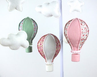 Baby Mobile, Hot Air Balloon Mobile, Baby Girl Mobile, Baby Mobile, Nursery Decor, Gift Packaging