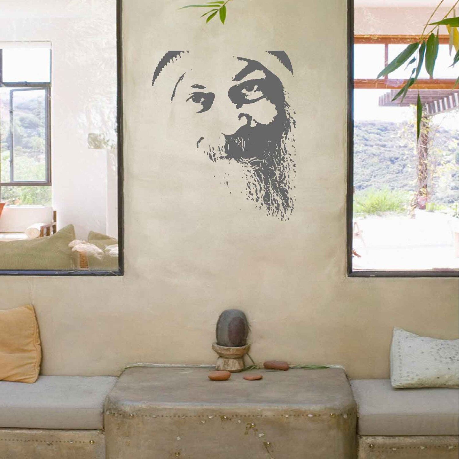 OSHO FACE Cut-Out Vinyl Decal Sticker Bhagwan Shree