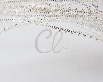 One Meter (3.28 Feet) Premium Silver Plated Brass Base Gallery Bezel Wire - 4.8mm (1949C-Q-262)